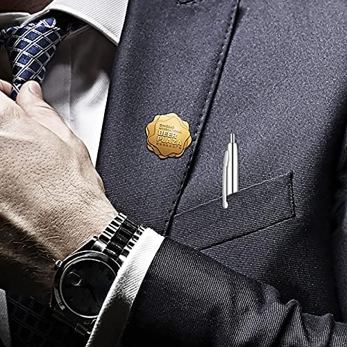 Unibene 6 Pack Sliver Click Ballpoint Pens - Black ink Medium Point(1 mm), Stainless Steel Metallic Retractable Pen Nice Gift for Business Office Students Teachers Wedding Christmas