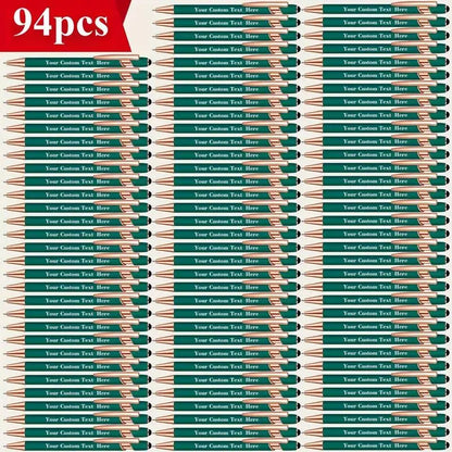 94-Pack Personalized Engraved Metal Body Retractable Ballpoint Pens - 0.5mm Fine Smooth Black Ink, Assortment Kit with Refills, Bulk Office Stationery, Pens for Work, Back to School Haul, Graduation Office Giveaways
