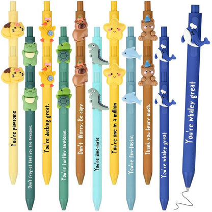 40/100 Pcs Animal Inspirational Ballpoint Pens Employee Appreciation Gift Halloween Non-Candy Treats Classroom Reward Gift Idea Party Goodie Bags Stuffer Bulk Motivational Pens for Students Coworker Team Members School Classroom Office Supplies