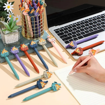 Bulk Dumpster Fire Pens Luminous Ballpoint Pen Employee Appreciation Idea Emotional Support Positive Funny Work Pens for Coworkers Staff Team Members Teachers Nurse School Ofiice Supplies Summer Party Favors