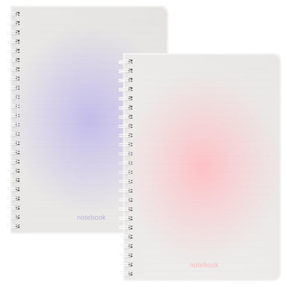 Oucaru A4 Spiral Notebook 4 Pack College Ruled Cute Pastel Notebooks