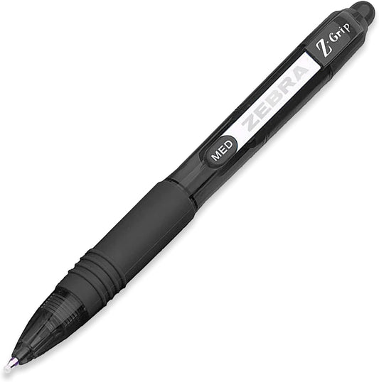 Zebra Z-Grip Smooth Mini Retractable Ballpoint Pens - 1.0mm - Pack of 3 (Black)