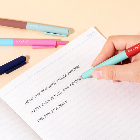 4 Plastic Fine Simple-Style Click Ballpoint Pens - Low-Center Color Block Design, Smooth Continuous Quick-Drying High-Capacity Black Ink, College Student Pen for Study, Office Writing
