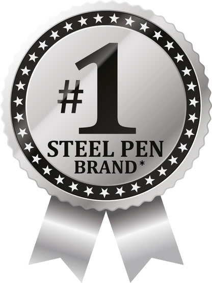 Zebra Pen STEEL F-701 Retractable Ballpoint Pen, Black Ink, 0.8mm, 1-Pack