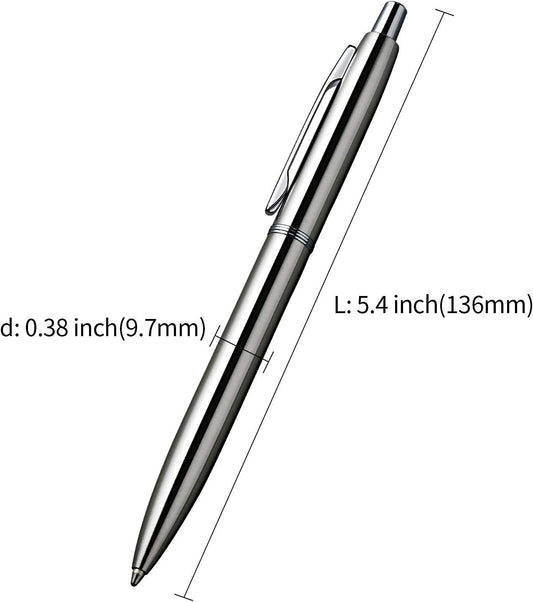 ChaoQ 3 Pcs Retractable Metal Ballpoint Pens, for Gift, Business, Office