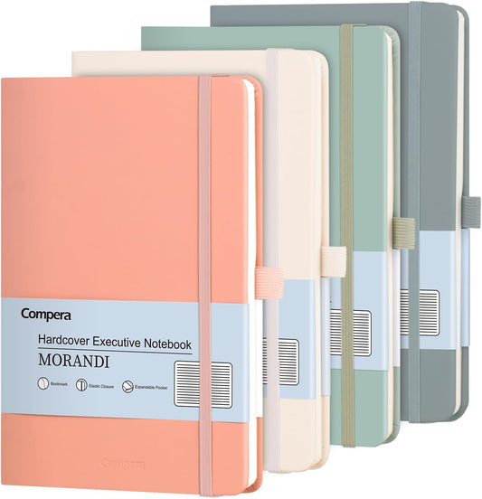 Comix 4 Pack Lined Journal Notebooks for Work, 176 Pages, 5.5"x8.3"