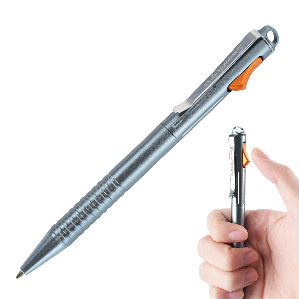 SMOOTHERPRO Click Fidget Aluminium Pen Compatible with Parker Refills，Black