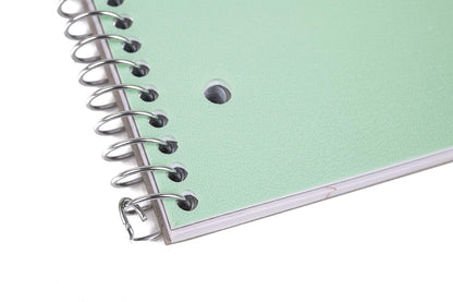 Mintra Office Durable Spiral Notebooks, 1 Subject, (Salmon, Sage Green, Lavender, Wide Ruled 3pk) - 100 Sheets, Poly Pocket, Moisture Resistant Cover, School, Office, Professional