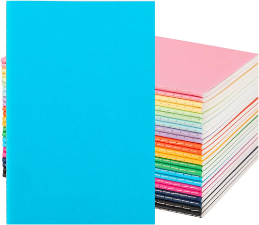 24 Pack Colorful Lined Notebooks for Writing, 8.3x5.5 Inch Journals Bulk