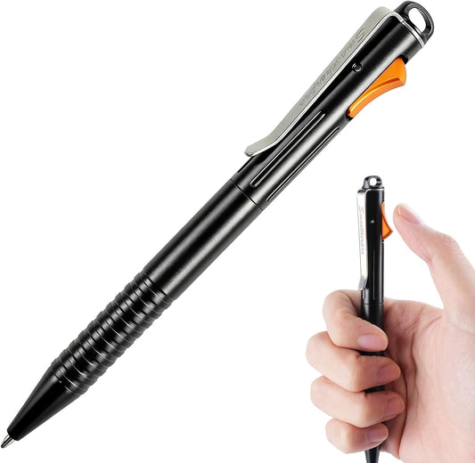 SMOOTHERPRO Click Fidget Aluminium Pen Compatible with Parker Refills，Black