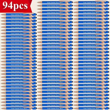 94-Pack Personalized Engraved Metal Body Retractable Ballpoint Pens - 0.5mm Fine Smooth Black Ink, Assortment Kit with Refills, Bulk Office Stationery, Pens for Work, Back to School Haul, Graduation Office Giveaways