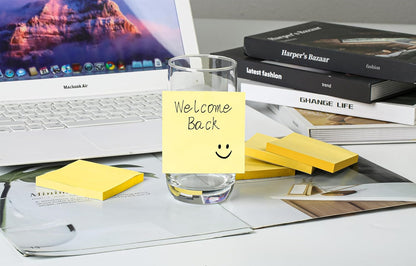 (18 Pads) Pop Up Yellow Sticky Notes 3x3 in, Suitable for Office, School