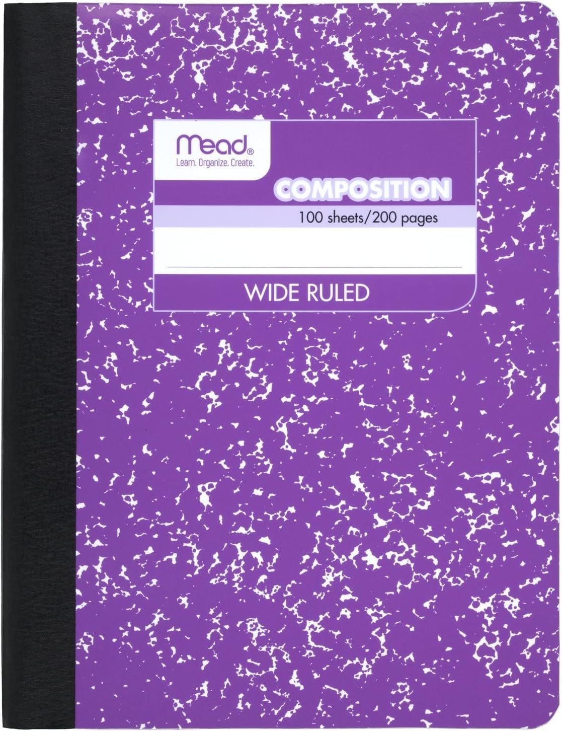 Mead Composition Notebook, Wide Ruled Paper, 7-1/2" x 9-3/4", 100 Sheets, Blue Marble (09918AY7)