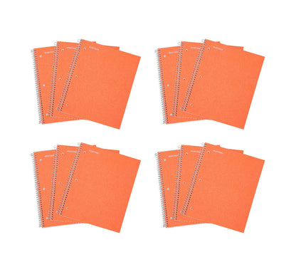 Mintra Office Durable Spiral Notebooks, 1 Subject, (Salmon, Sage Green, Lavender, Wide Ruled 3pk) - 100 Sheets, Poly Pocket, Moisture Resistant Cover, School, Office, Professional