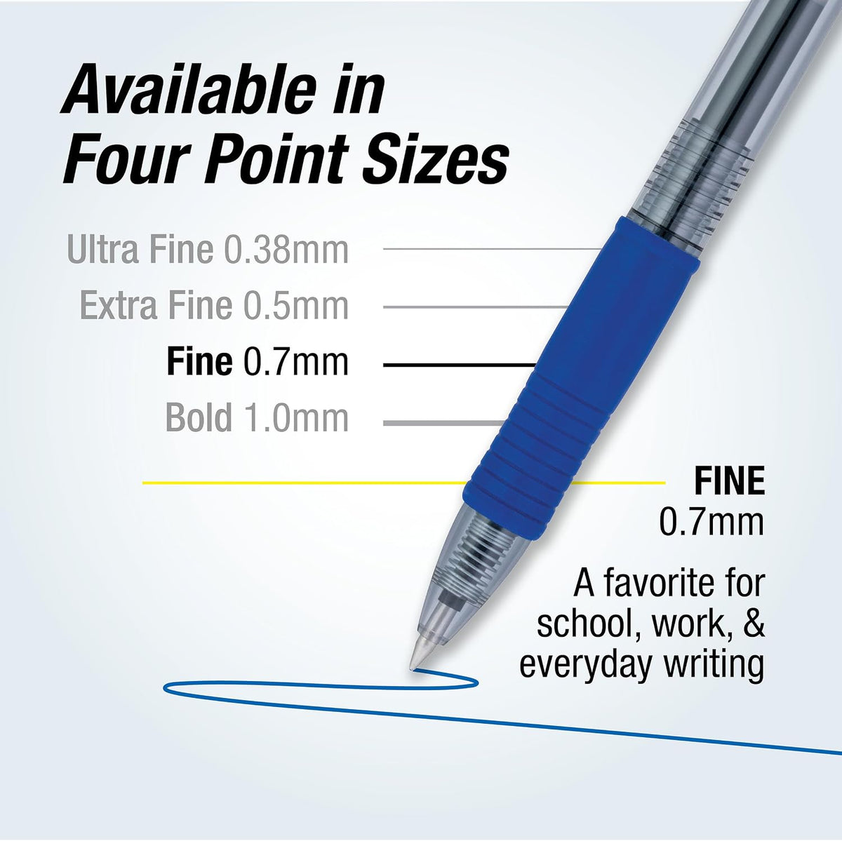 PILOT G2 Premium Gel Pens, Fine Point 0.7mm, Blue Ink, 12-Pack