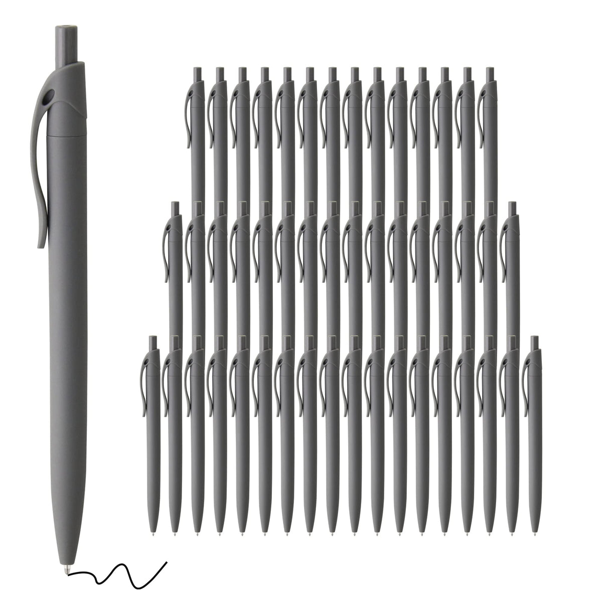deegtran Pens Bulk, 50 Pack No Bleed Black Ink Click Pens, Wholesale Retractable Ballpoint Pens, Pen Medium Point, Smooth Writing, 1.0MM