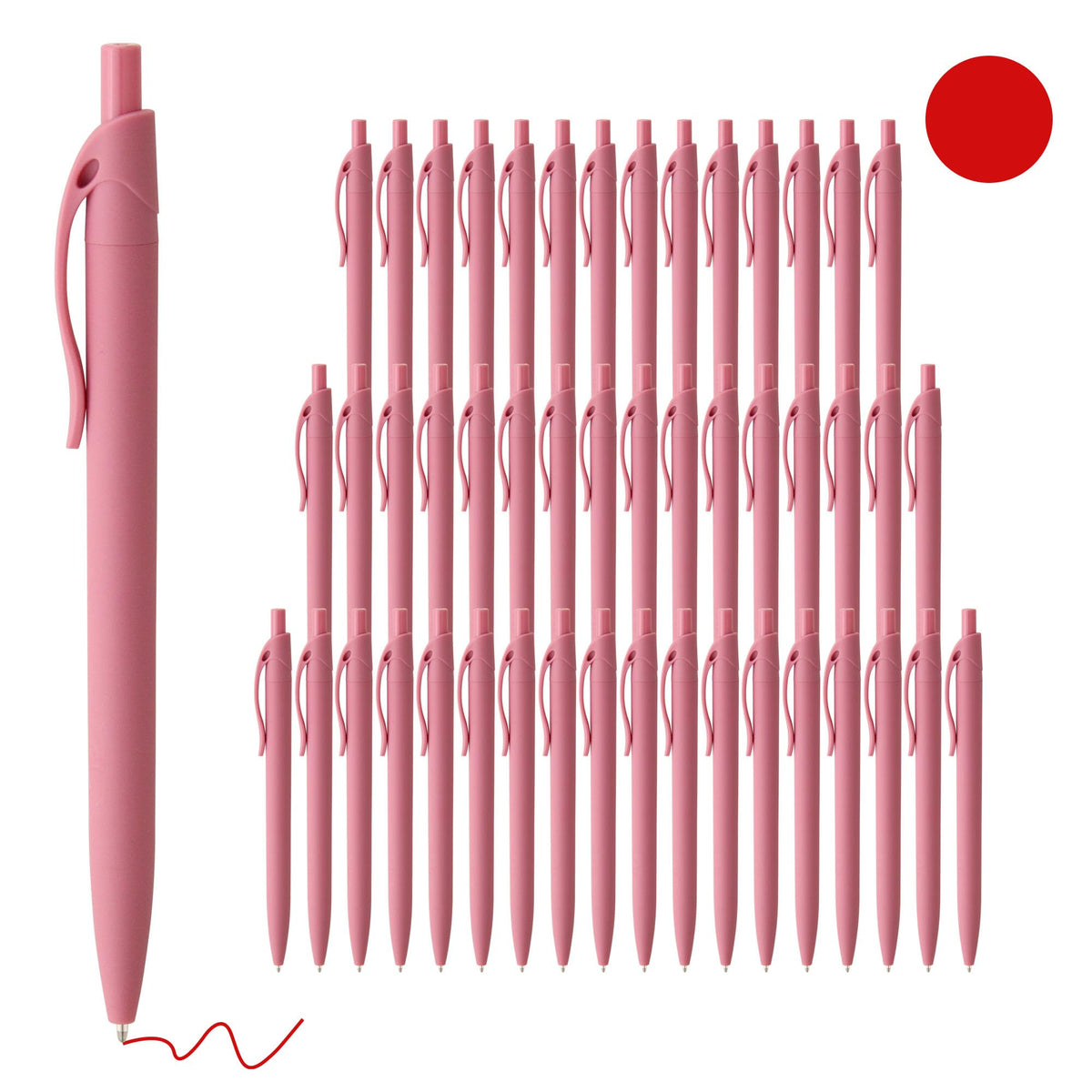 deegtran Pens Bulk, 50 Pack No Bleed Black Ink Click Pens, Wholesale Retractable Ballpoint Pens, Pen Medium Point, Smooth Writing, 1.0MM