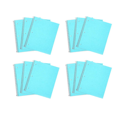 Mintra Office Durable Spiral Notebooks, 1 Subject, (Salmon, Sage Green, Lavender, Wide Ruled 3pk) - 100 Sheets, Poly Pocket, Moisture Resistant Cover, School, Office, Professional