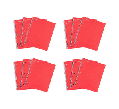 Mintra Office Durable Spiral Notebooks, 1 Subject, (Salmon, Sage Green, Lavender, Wide Ruled 3pk) - 100 Sheets, Poly Pocket, Moisture Resistant Cover, School, Office, Professional