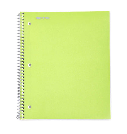 Mintra Office Durable Spiral Notebooks, 1 Subject, (Salmon, Sage Green, Lavender, Wide Ruled 3pk) - 100 Sheets, Poly Pocket, Moisture Resistant Cover, School, Office, Professional