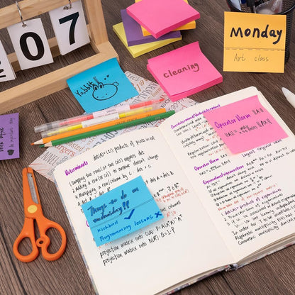 (3600 Sheets) Sticky Notes 3x3 Inch, 48 Pads, 75 Sheets/Pad, 6 Colors
