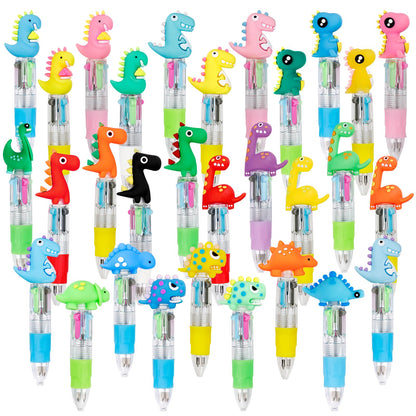 CZWZ 24Pcs Mini Multicolor Pens in One 4-in-1 Cute Pens Bulk for Kids, Fun Kawaii Ballpoint Pens for Birthdays and Children's Party Favors Gifts Teacher School Supplies