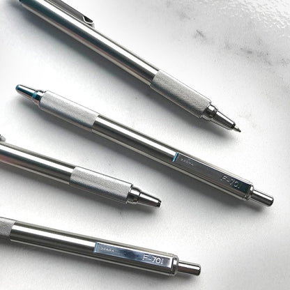 Zebra Pen STEEL F-701 Retractable Ballpoint Pen, Black Ink, 0.8mm, 1-Pack