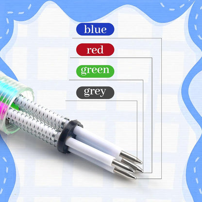 CZWZ 24Pcs Mini Multicolor Pens in One 4-in-1 Cute Pens Bulk for Kids, Fun Kawaii Ballpoint Pens for Birthdays and Children's Party Favors Gifts Teacher School Supplies