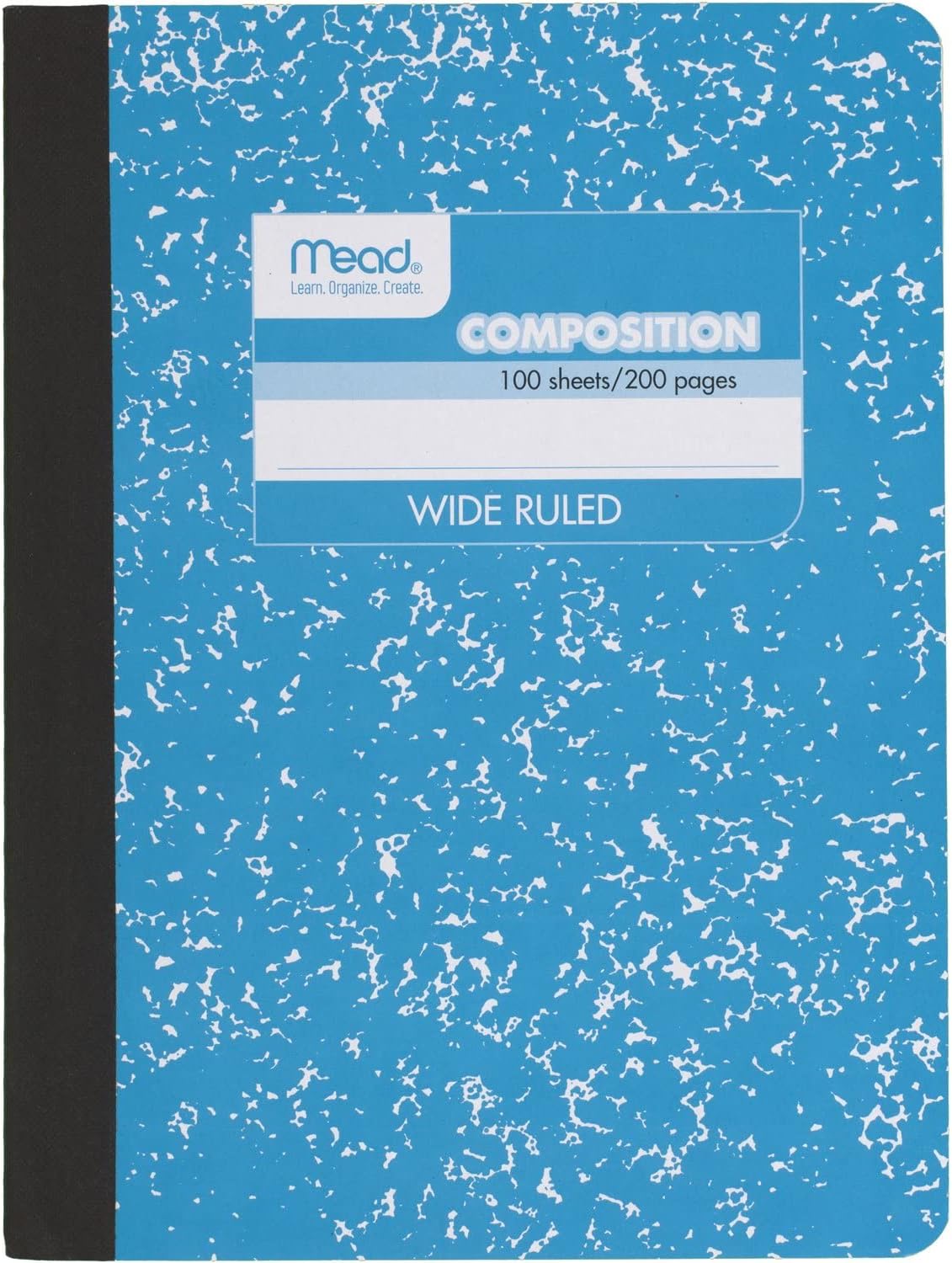 Mead Composition Notebook, Wide Ruled Paper, 7-1/2" x 9-3/4", 100 Sheets, Blue Marble (09918AY7)
