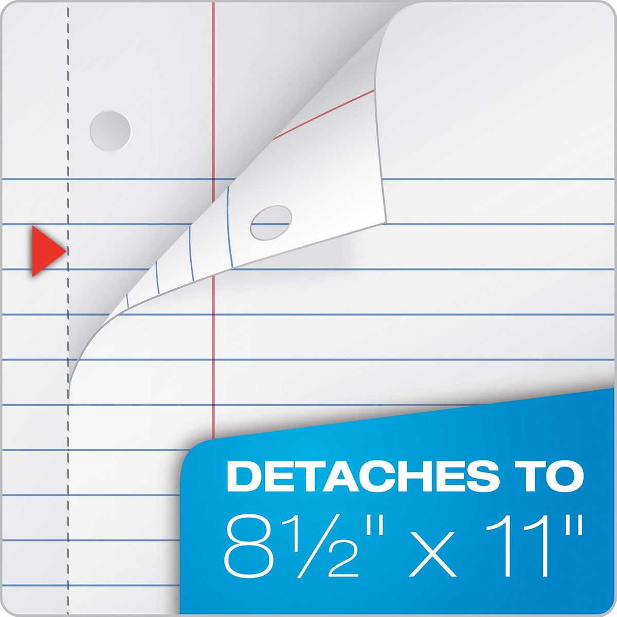 Oxford Spiral Notebook 3 Pack, 1 Subject, College Rule Journal, Durable Plastic Covers, 1 Pocket, 8.5 x 11 inch, 100 Sheets, Blue, Red, Green, 3 Pack (89801)
