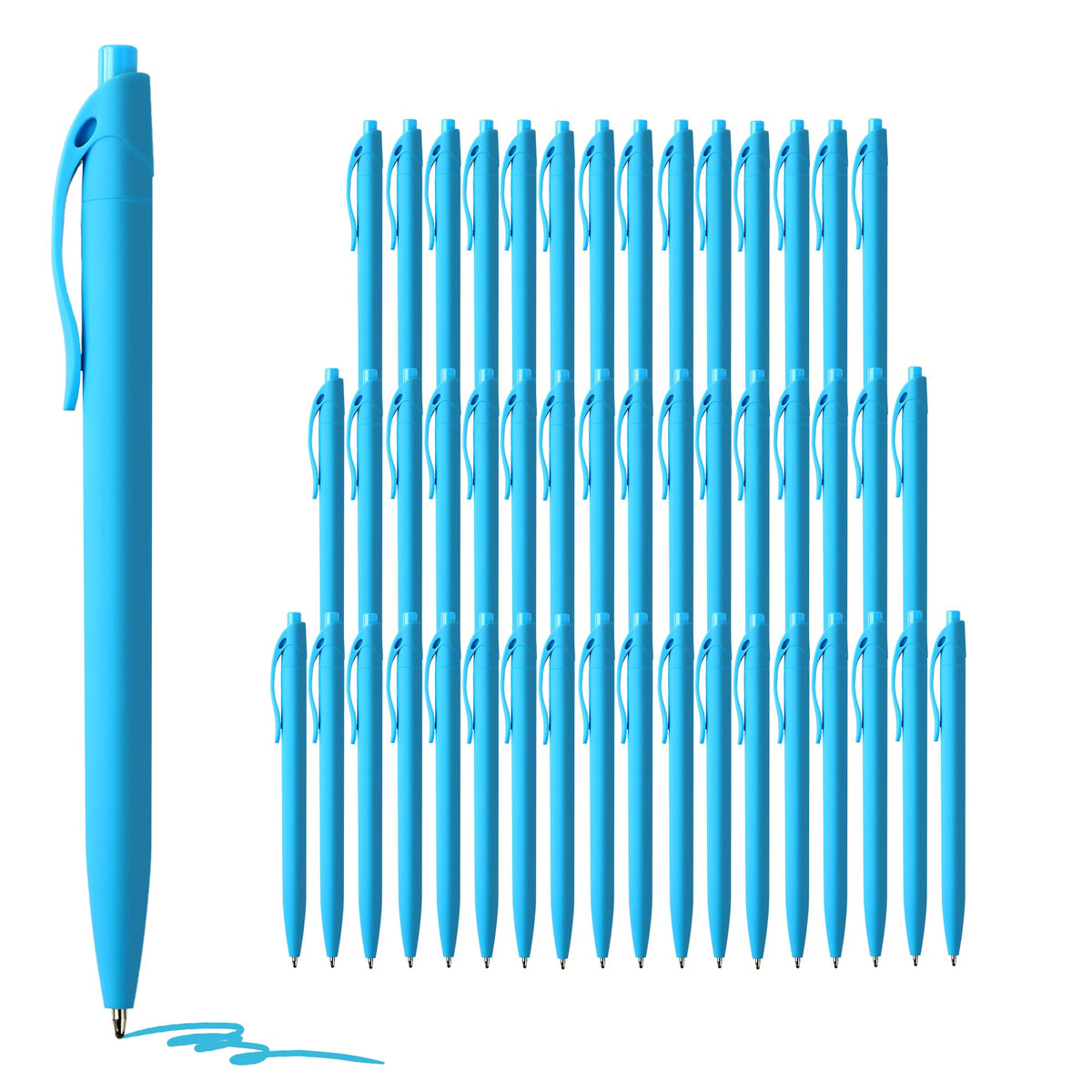 deegtran Pens Bulk, 50 Pack No Bleed Black Ink Click Pens, Wholesale Retractable Ballpoint Pens, Pen Medium Point, Smooth Writing, 1.0MM