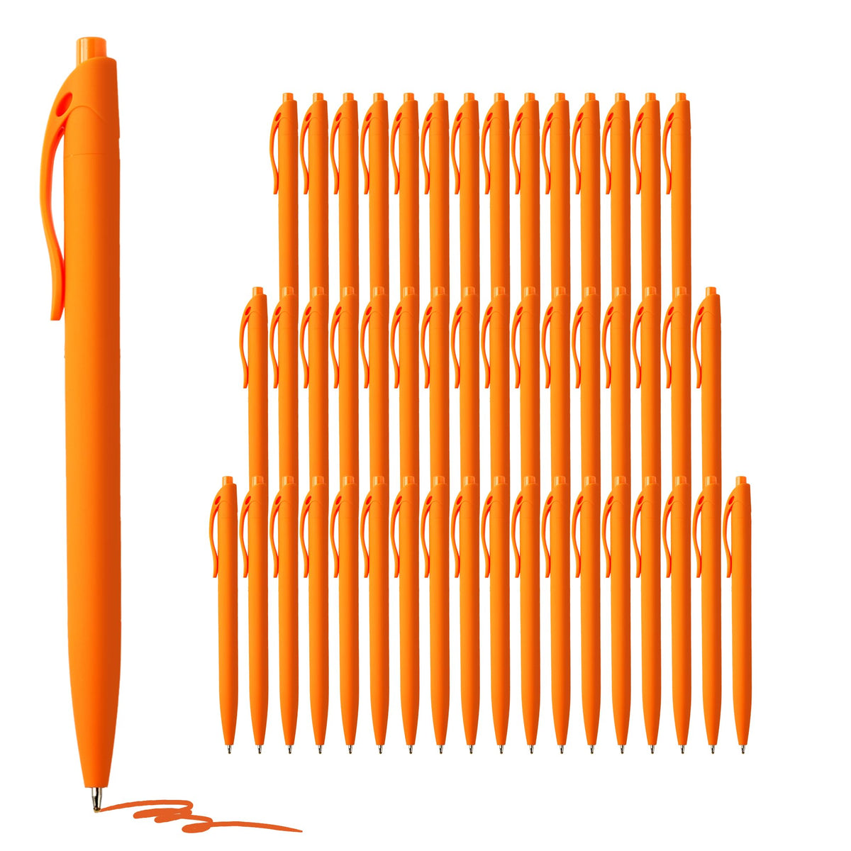 deegtran Pens Bulk, 50 Pack No Bleed Black Ink Click Pens, Wholesale Retractable Ballpoint Pens, Pen Medium Point, Smooth Writing, 1.0MM