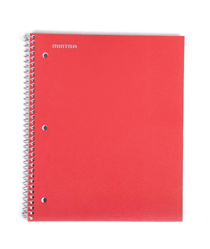 Mintra Office Durable Spiral Notebooks, 1 Subject, (Salmon, Sage Green, Lavender, Wide Ruled 3pk) - 100 Sheets, Poly Pocket, Moisture Resistant Cover, School, Office, Professional