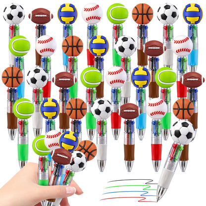 CZWZ 24Pcs Mini Multicolor Pens in One 4-in-1 Cute Pens Bulk for Kids, Fun Kawaii Ballpoint Pens for Birthdays and Children's Party Favors Gifts Teacher School Supplies