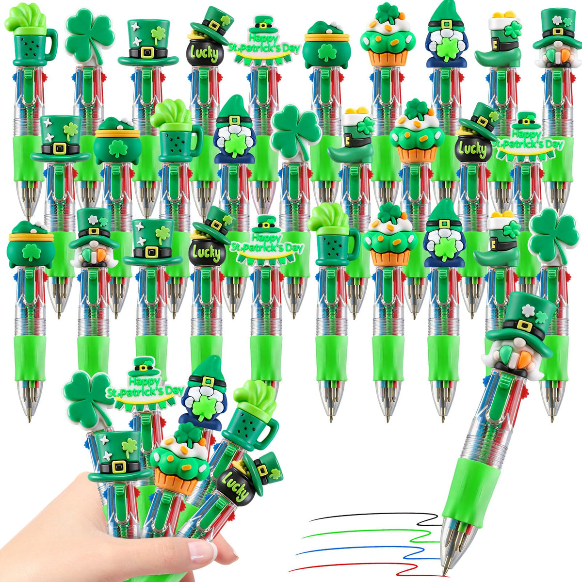 CZWZ 24Pcs Mini Multicolor Pens in One 4-in-1 Cute Pens Bulk for Kids, Fun Kawaii Ballpoint Pens for Birthdays and Children's Party Favors Gifts Teacher School Supplies