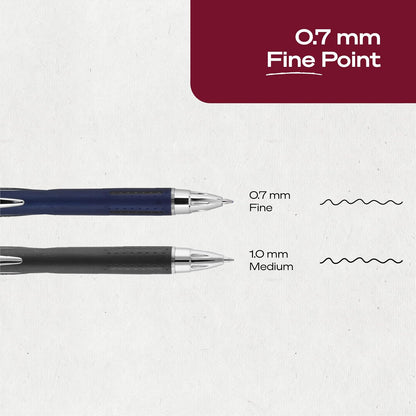 uniball™ Jetstream RT Ballpoint Pens, Black Ink, 0.7mm Fine Point, 3 Count