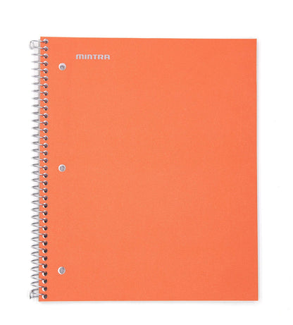 Mintra Office Durable Spiral Notebooks, 1 Subject, (Salmon, Sage Green, Lavender, Wide Ruled 3pk) - 100 Sheets, Poly Pocket, Moisture Resistant Cover, School, Office, Professional