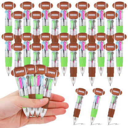 CZWZ 24Pcs Mini Multicolor Pens in One 4-in-1 Cute Pens Bulk for Kids, Fun Kawaii Ballpoint Pens for Birthdays and Children's Party Favors Gifts Teacher School Supplies