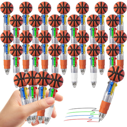CZWZ 24Pcs Mini Multicolor Pens in One 4-in-1 Cute Pens Bulk for Kids, Fun Kawaii Ballpoint Pens for Birthdays and Children's Party Favors Gifts Teacher School Supplies