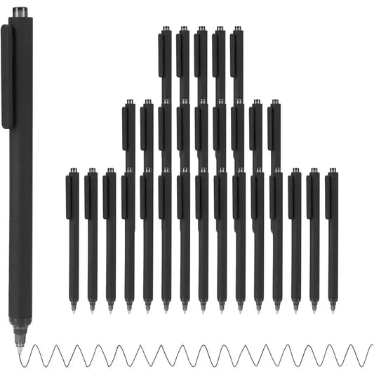 Pens Bulk, 30-Pack Black Ballpoint Pens (1.0mm Medium Point) - Smooth Writing No-Smear Click-Type Bulk Pens